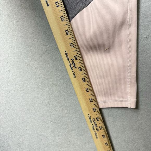 Athleta Powevita High Rise Salutation Colorblock Ankle Leggings Gray Light Pink - Picture 13 of 13